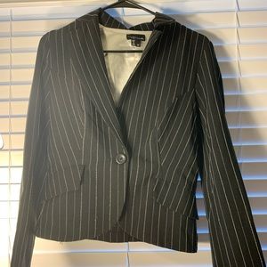 Black Striped Blazer